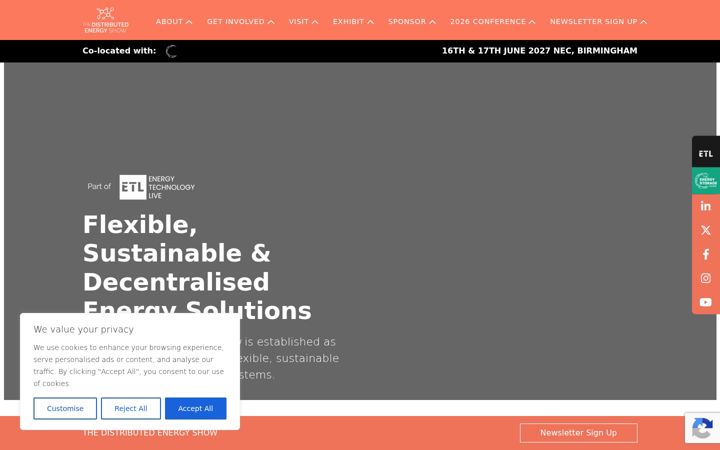 Screenshot of distributedenergyshow.com