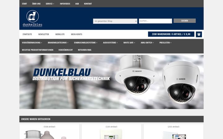 Screenshot of distribution-dunkelblau.de