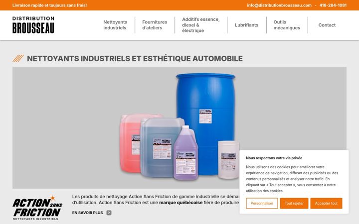 Screenshot of distributionbrousseau.com