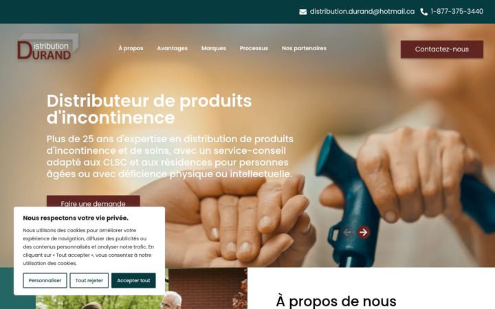 Screenshot του distributiondurand.ca