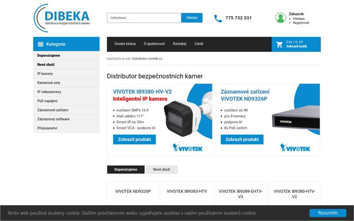 Skærmbillede af distributor-vivotek.cz