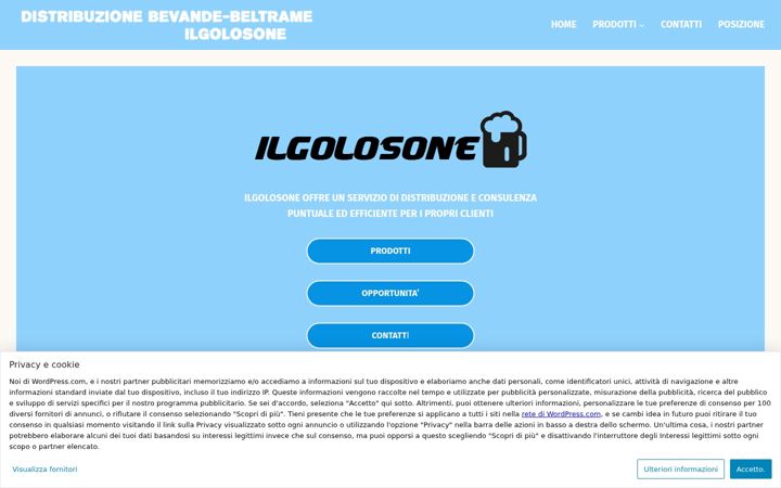 Screenshot of distribuzionebevande-beltrame.com