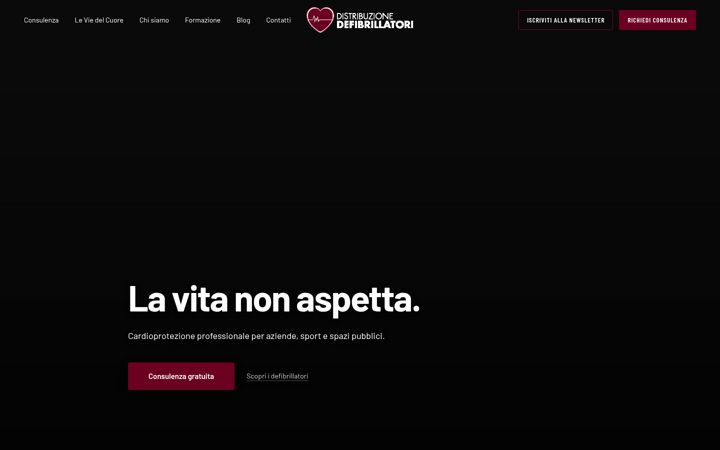 Screenshot di distribuzionedefibrillatori.it