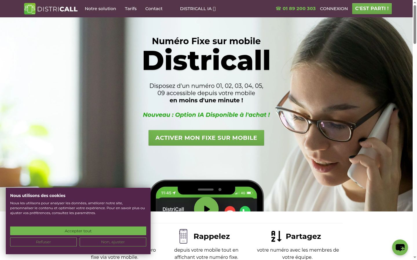Sutikimo reklamjuostės, rodytos prieš bet kokią sąveiką, ekrano kopija