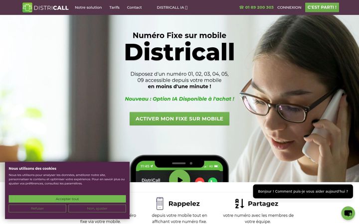 Screenshot of districall.com