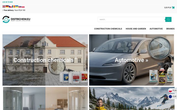 Kuvakaappaus sivustosta districhem.eu