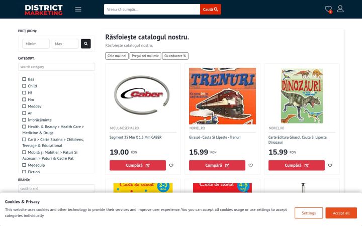 Screenshot of district-marketing.ro