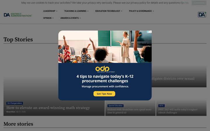 Screenshot of districtadministration.com