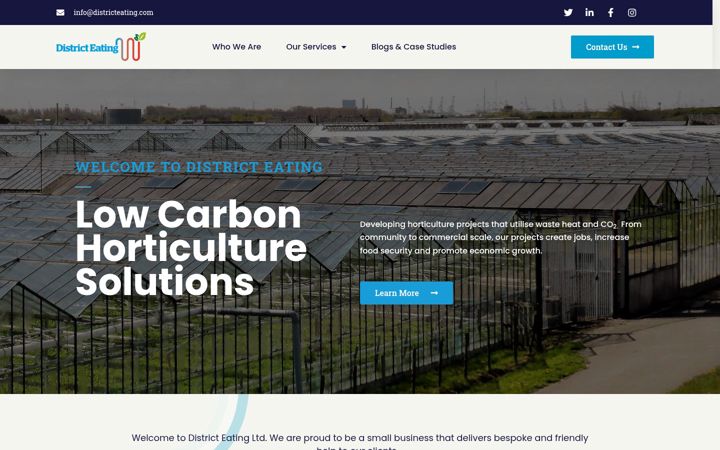 Screenshot of districteating.com