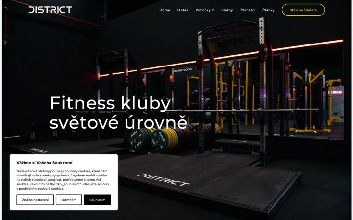 Zrzut ekranu districtfitness.cz
