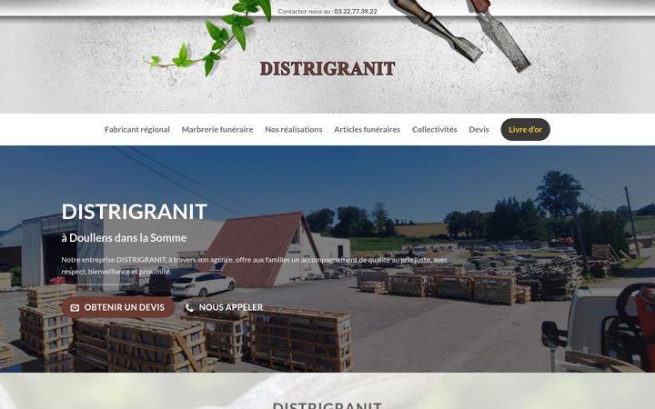 Captură de ecran a distrigranit.eu