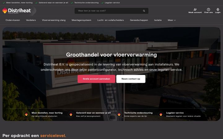 Screenshot von distriheat.nl