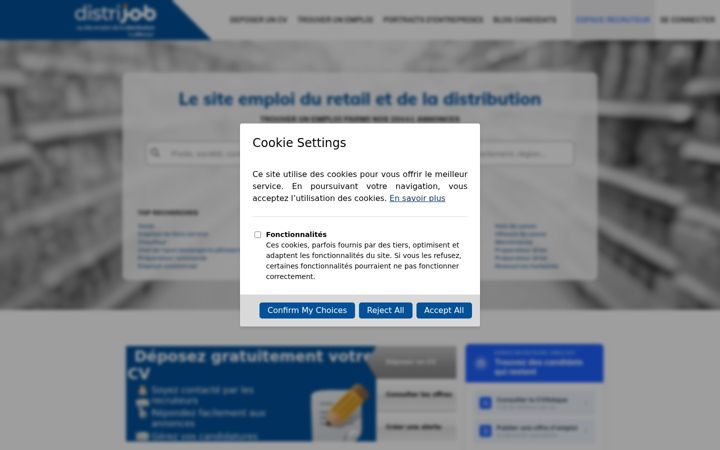 Screenshot of distrijob.fr