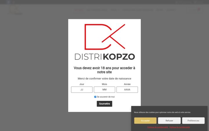 Captura de pantalla de distrikopzo.fr