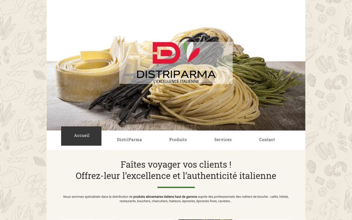 Captura de pantalla de distriparma.fr