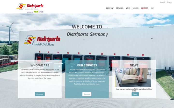 Zrzut ekranu distriparts-deutschland.de