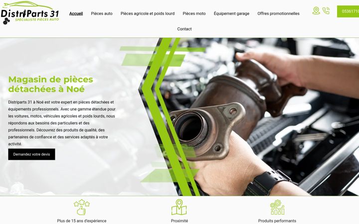Captura de pantalla de distriparts31.fr