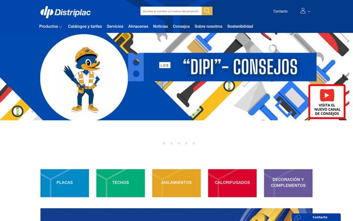 Snímek obrazovky distriplac.com