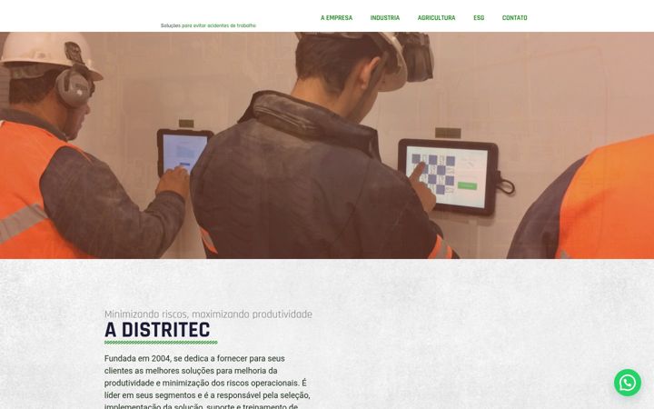 Captura de pantalla de distritec.com.br