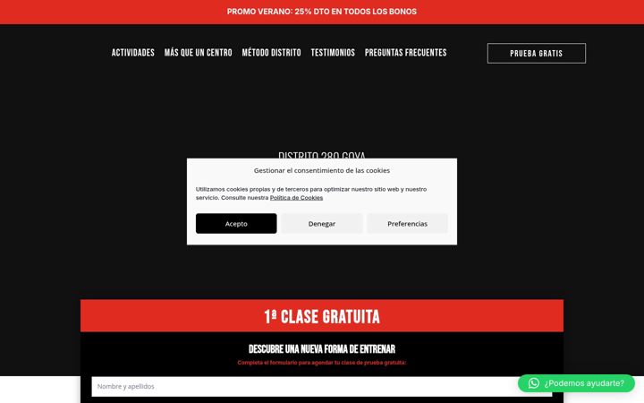 Screenshot of distrito280madridgoya.com