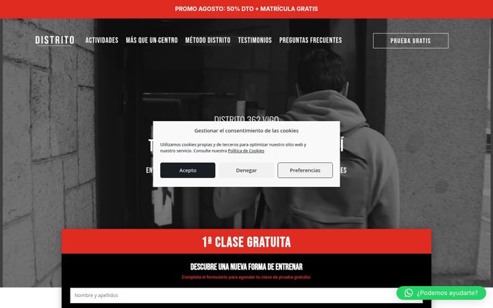 Screenshot of distrito362vigo.com