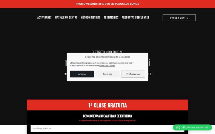 Screenshot of distrito480bilbao.com