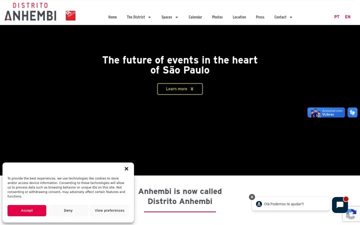 Captura de pantalla de distritoanhembi.com.br
