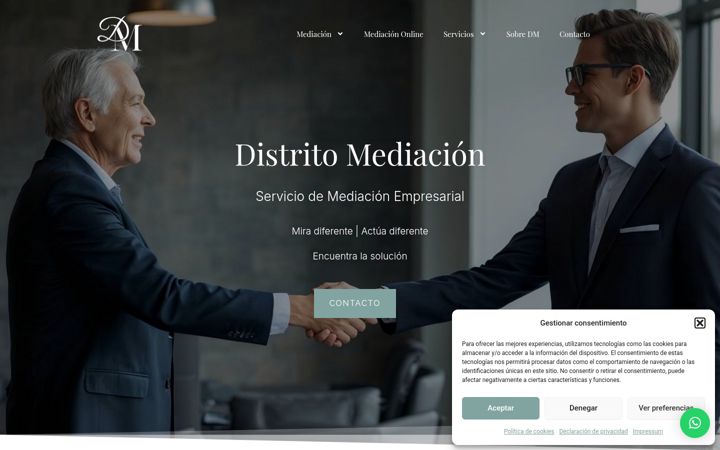 Screenshot of distritomediacion.com