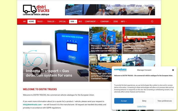 Screenshot of distritrucks.com