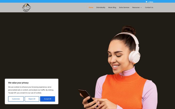 Screenshot of distrobuddy.com