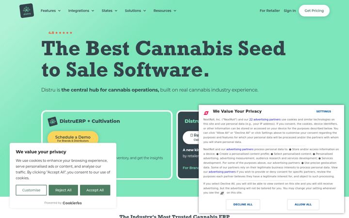 Screenshot of distru.com