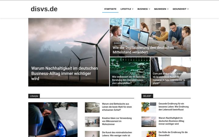 Screenshot of disvs.de