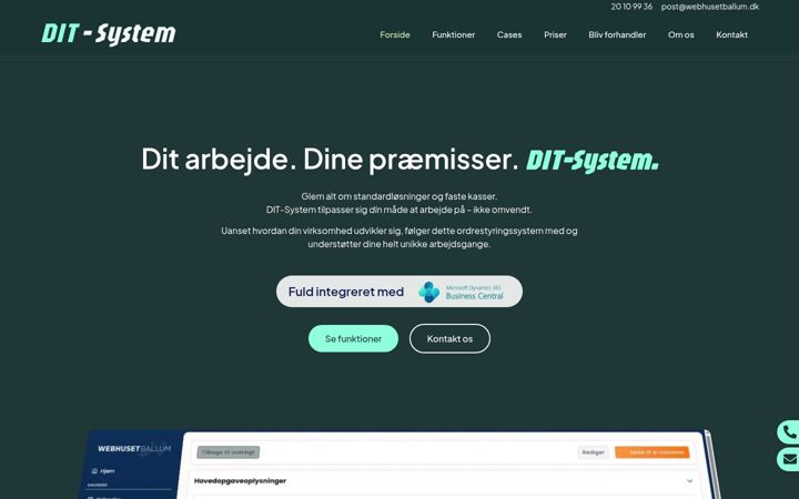 Posnetek zaslona dit-system.dk
