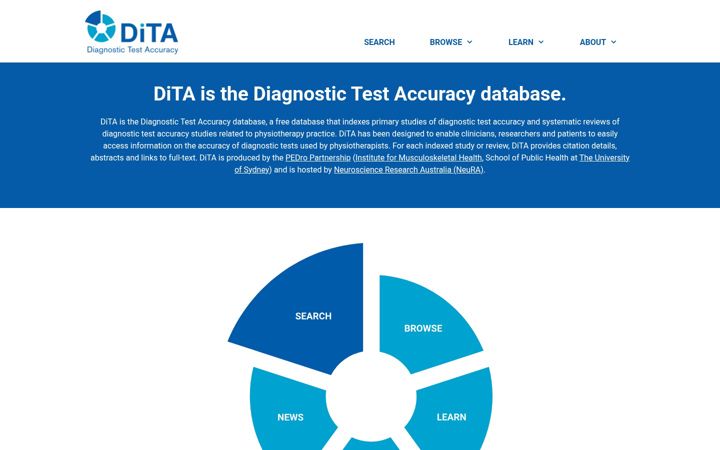 Posnetek zaslona dita.org.au