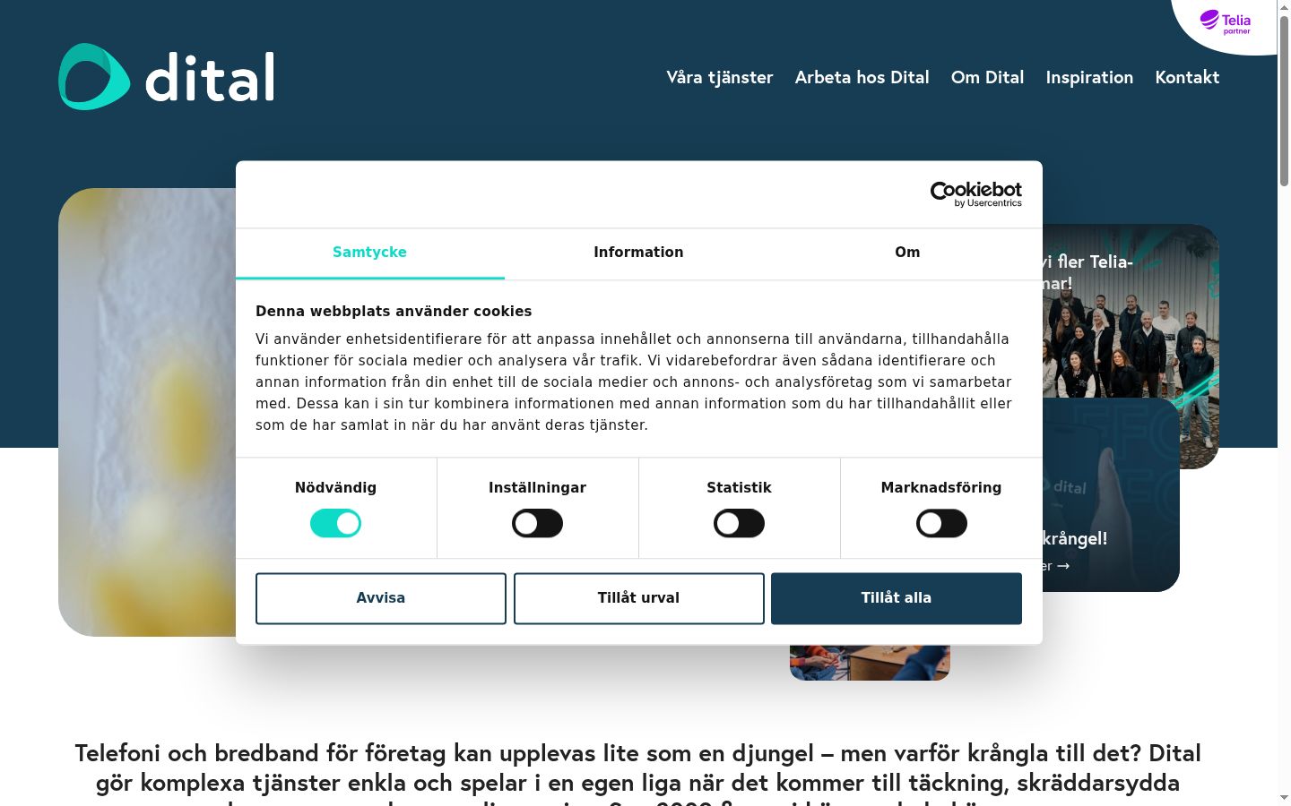 Screenshot tal-banner tal-kunsens muri qabel kwalunkwe interazzjoni