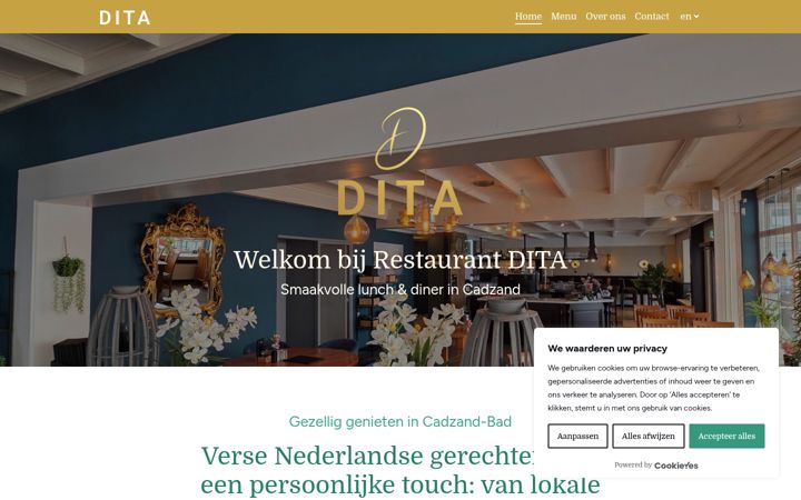 Screenshot von ditarestaurant.nl
