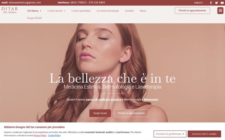 Screenshot di ditarmedaesthetics.it