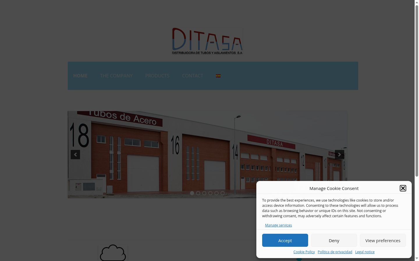 Ekrānuzņēmums ar piekrišanas baneri, kas tika rādīts pirms jebkādas mijiedarbības