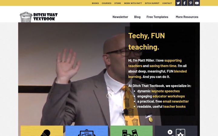 Screenshot of ditchthattextbook.com