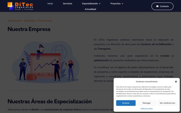 Screenshot of ditecingenieros.org