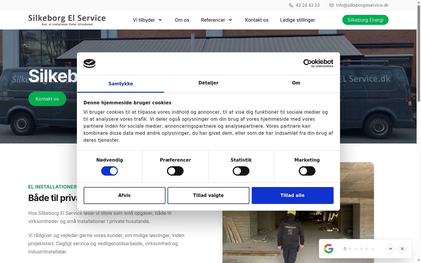 Captura de pantalla del banner de consentimiento mostrado antes de cualquier interacción