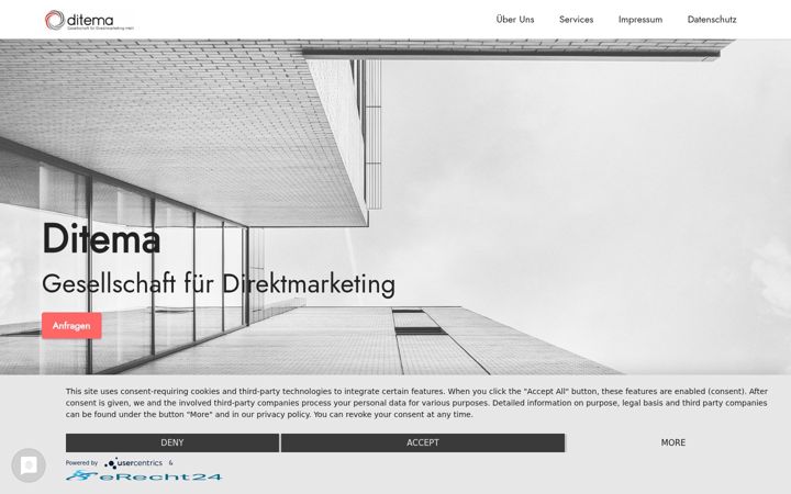Screenshot of ditema.de