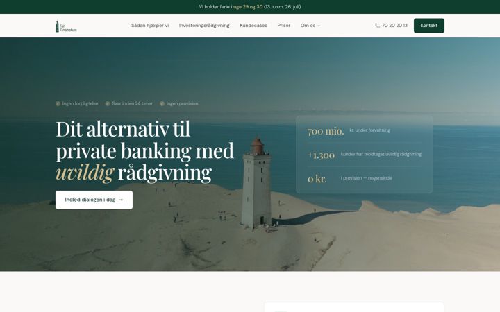 Screenshot of ditfinanshus.dk