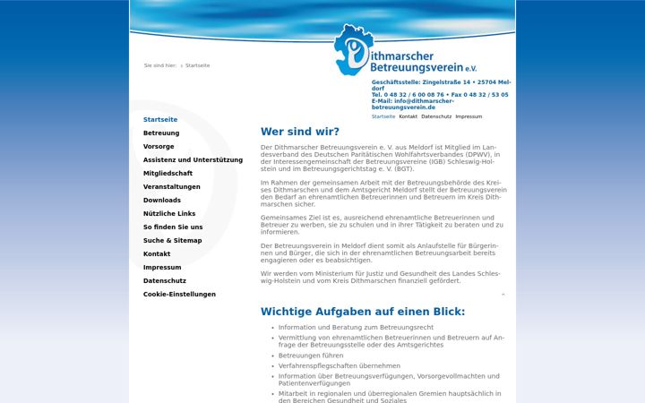 Screenshot of dithmarscher-betreuungsverein.de