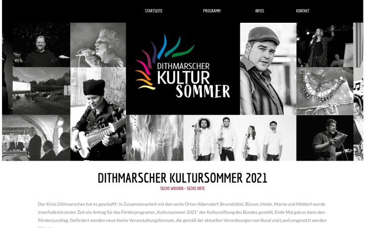 Screenshot of dithmarscher-kultursommer.de