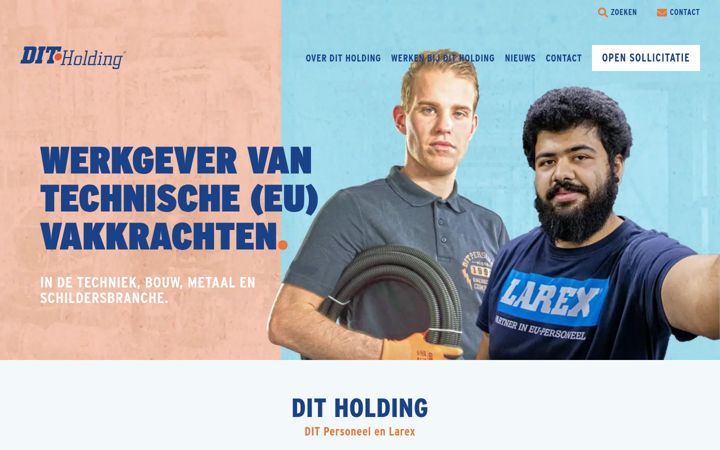 Screenshot von ditholding.nl