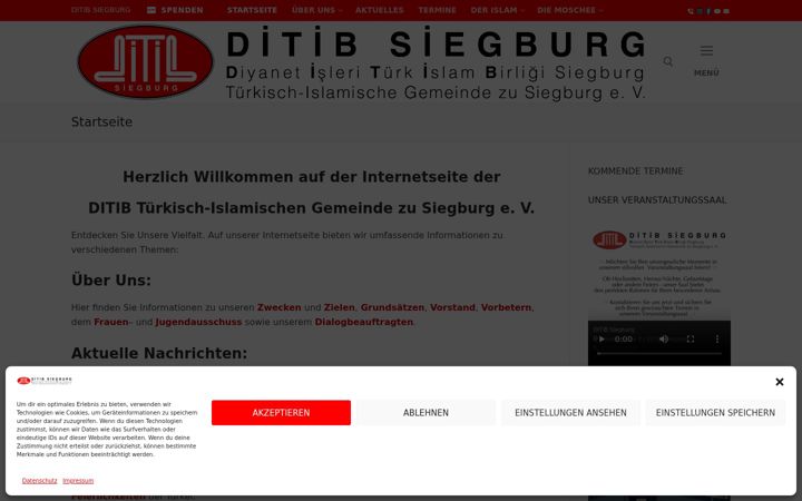 Screenshot stránky ditib-siegburg.de