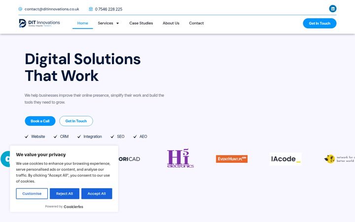 Screenshot di ditinnovations.co.uk