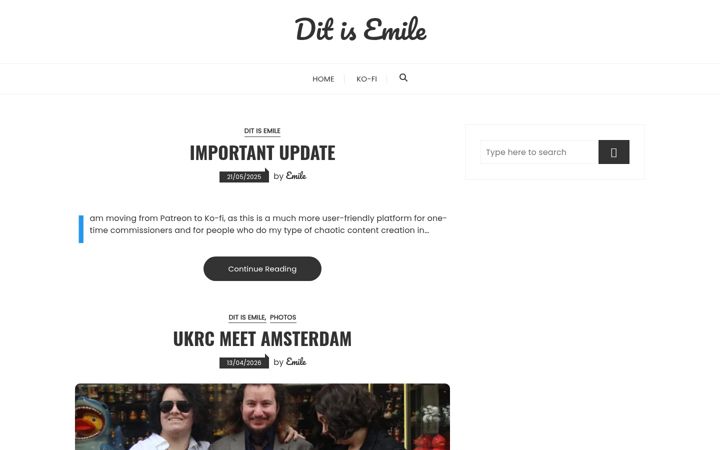 Screenshot von ditisemile.nl