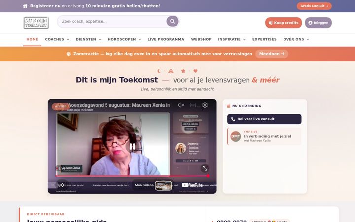 Screenshot von ditismijntoekomst.nl